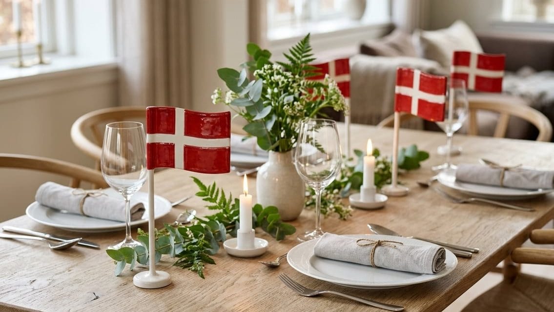 Guide til dansk bordpynt med keramikflag