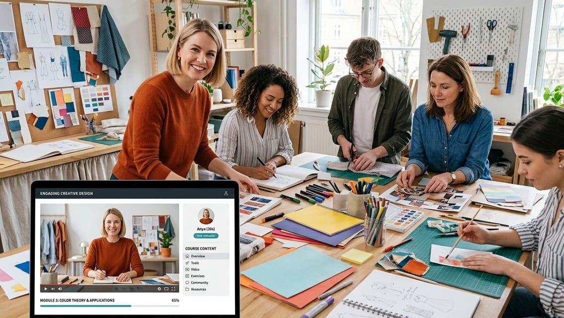Sådan gør du et kreativt værksted til et engagerende onlinekursus